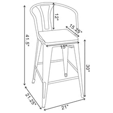 Load image into Gallery viewer, Cavalier 3-piece Square Bar Table Set Dark Elm and Black