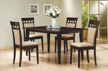 Load image into Gallery viewer, Gabriel 5-piece Rectangular 59-inch Closed Back Dining Set Cappuccino