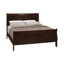 Load image into Gallery viewer, Louis Philippe Eastern King & Queen Panel Sleigh Bed Cappuccino