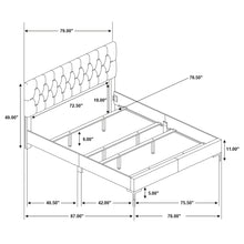Load image into Gallery viewer, Kendall Panel Bed E.King, & Queen Black & White