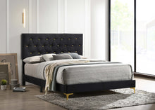 Load image into Gallery viewer, Kendall Panel Bed E.King, & Queen Black & White