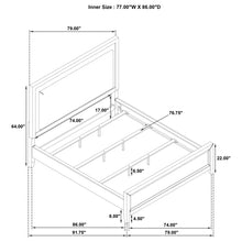 Load image into Gallery viewer, Marielle California King, E.King, & Queen Bed