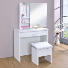 Load image into Gallery viewer, Harvey Makeup Vanity Table with Mirror and Stool