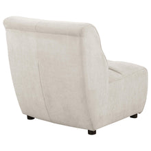 Load image into Gallery viewer, Charlotte Upholstered Curved Armless Chair Ivory