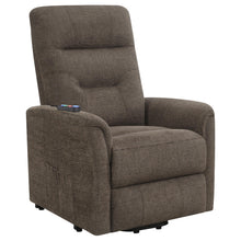 Load image into Gallery viewer, Henrietta Power Lift Recliner with Storage Pocket Brown