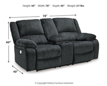 Load image into Gallery viewer, Draycoll Power Reclining Loveseat with Console