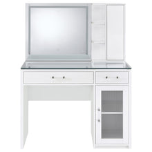 Load image into Gallery viewer, Flora Makeup Vanity Table with LED Mirror and Stool