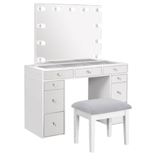 Load image into Gallery viewer, Regina Makeup Vanity Table with LED Mirror and Stool