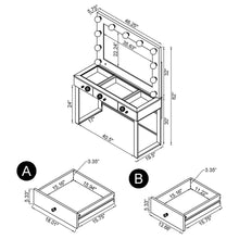 Load image into Gallery viewer, Umbridge Makeup Vanity Table with LED Mirror