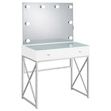 Load image into Gallery viewer, Eliza Makeup Vanity Table with LED Mirror and Stool