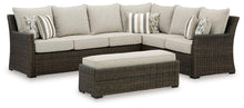Load image into Gallery viewer, Brook Ranch Outdoor Sofa Sectional/Bench with Cushion (Set of 3)