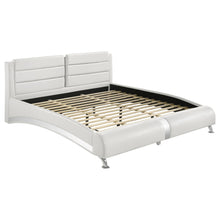 Load image into Gallery viewer, Jeremaine California King, E.King, & Queen Upholstered Bed White image