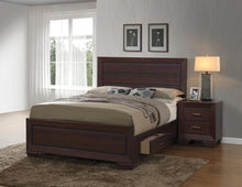 Load image into Gallery viewer, Kauffman California King, Eastren King, & Queen Panel Bed Dark Cocoa