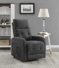 Load image into Gallery viewer, Howie Tufted Upholstered Power Lift Recliner Charcoal