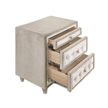 Load image into Gallery viewer, Antonella 3-drawer Upholstered Nightstand Ivory and Camel
