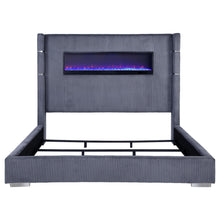 Load image into Gallery viewer, Tisdall California King, E.King & Queen Bed Grey, Black & Queen
