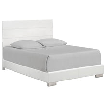Load image into Gallery viewer, Felicity Eastern King, Queen, & Cal.King Panel Bed Glossy White image