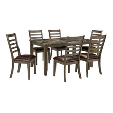 Load image into Gallery viewer, Adia 7 Pc Dinning Table Set Grey & Brown