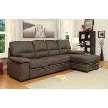 Load image into Gallery viewer, ALCESTER Brown & Gray Sectional w/ Sleeper, Ash