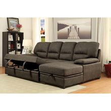 Load image into Gallery viewer, ALCESTER Brown & Gray Sectional w/ Sleeper, Ash