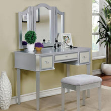 Load image into Gallery viewer, CLARISSE Silver Vanity w/ Stool