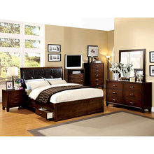 Load image into Gallery viewer, Enrico Full Queen Bed Brown, Black, & Cherry
