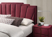 Load image into Gallery viewer, FLORIZEL Cal.King, E.King & Queen Bed, Black & Red