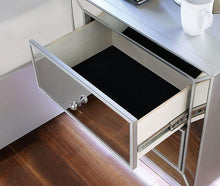 Load image into Gallery viewer, BELLADONNA Night Stand w/ LED & USB, Silver