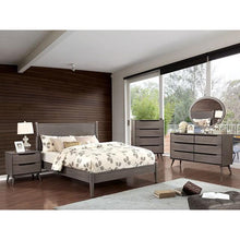 Load image into Gallery viewer, LENNART I Gray & Oak Full Twin Bed