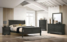 Load image into Gallery viewer, Louis Philippe E.King Bed Black, Cherry, & Gray