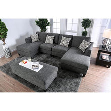 Load image into Gallery viewer, Lowry Gray Sectional w/ Ottoman