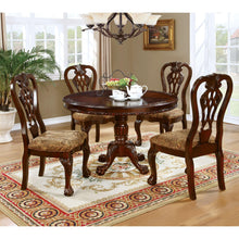 Load image into Gallery viewer, Elana Brown Cherry Round Dining Table