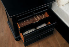Load image into Gallery viewer, Laurelin 3 Drawer Nightstand in Black 1714BK-4