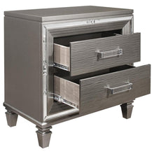 Load image into Gallery viewer, Tamsin Nightstand in Silver Grey Metallic 1616-4