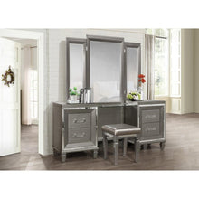 Load image into Gallery viewer, Tamsin 3pcs Vanity Dresser with Mirror in Silver Grey Metallic 1616-15