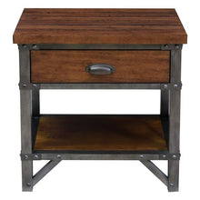 Load image into Gallery viewer, Holverson Nightstand in Rustic Brown & Gunmetal 1715-4