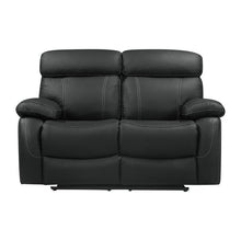 Load image into Gallery viewer, Pendu Double Reclining Loveseat in Black 8326BLK-2