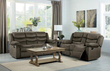 Load image into Gallery viewer, Discus Double Reclining Loveseat in Brown 9526BR-2