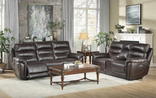 Load image into Gallery viewer, Lance Power Double Reclining Loveseat with Power Headrests in Brown