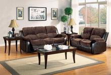 Load image into Gallery viewer, Granley Double Reclining Loveseat in Chocolate 9700FCP-2