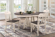 Load image into Gallery viewer, Clover Round Dining Table in White and Gray 5656-66*