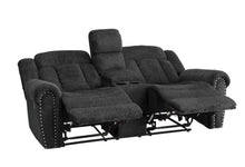 Load image into Gallery viewer, Nutmeg Double Reclining Loveseat in Charcoal Gray 9901CC-2