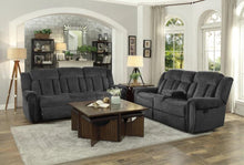 Load image into Gallery viewer, Nutmeg Double Reclining Loveseat in Charcoal Gray 9901CC-2
