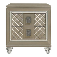 Load image into Gallery viewer, Youth Loudon 2 Drawer Nightstand in Champagne Metallic B1515-4