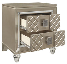 Load image into Gallery viewer, Youth Loudon 2 Drawer Nightstand in Champagne Metallic B1515-4