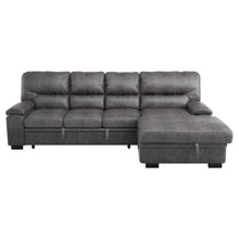 Load image into Gallery viewer, Michigan Sectional with Pull Out Bed and Right Chaise in Dark Gray