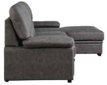 Load image into Gallery viewer, Michigan Sectional with Pull Out Bed and Right Chaise in Dark Gray