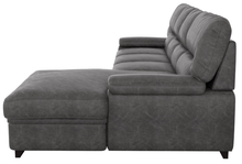 Load image into Gallery viewer, Michigan Sectional with Pull Out Bed and Right Chaise in Dark Gray