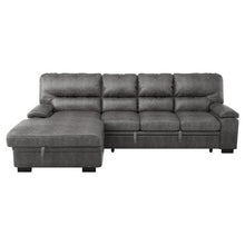 Load image into Gallery viewer, Michigan Sectional with Pull Out Bed and Left Chaise in Dark Gray