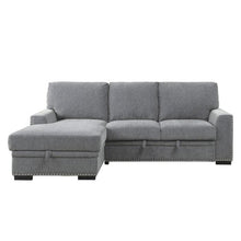 Load image into Gallery viewer, Morelia 2pc Sectional with Pull Out Bed and Left Chaise in Dark Gray